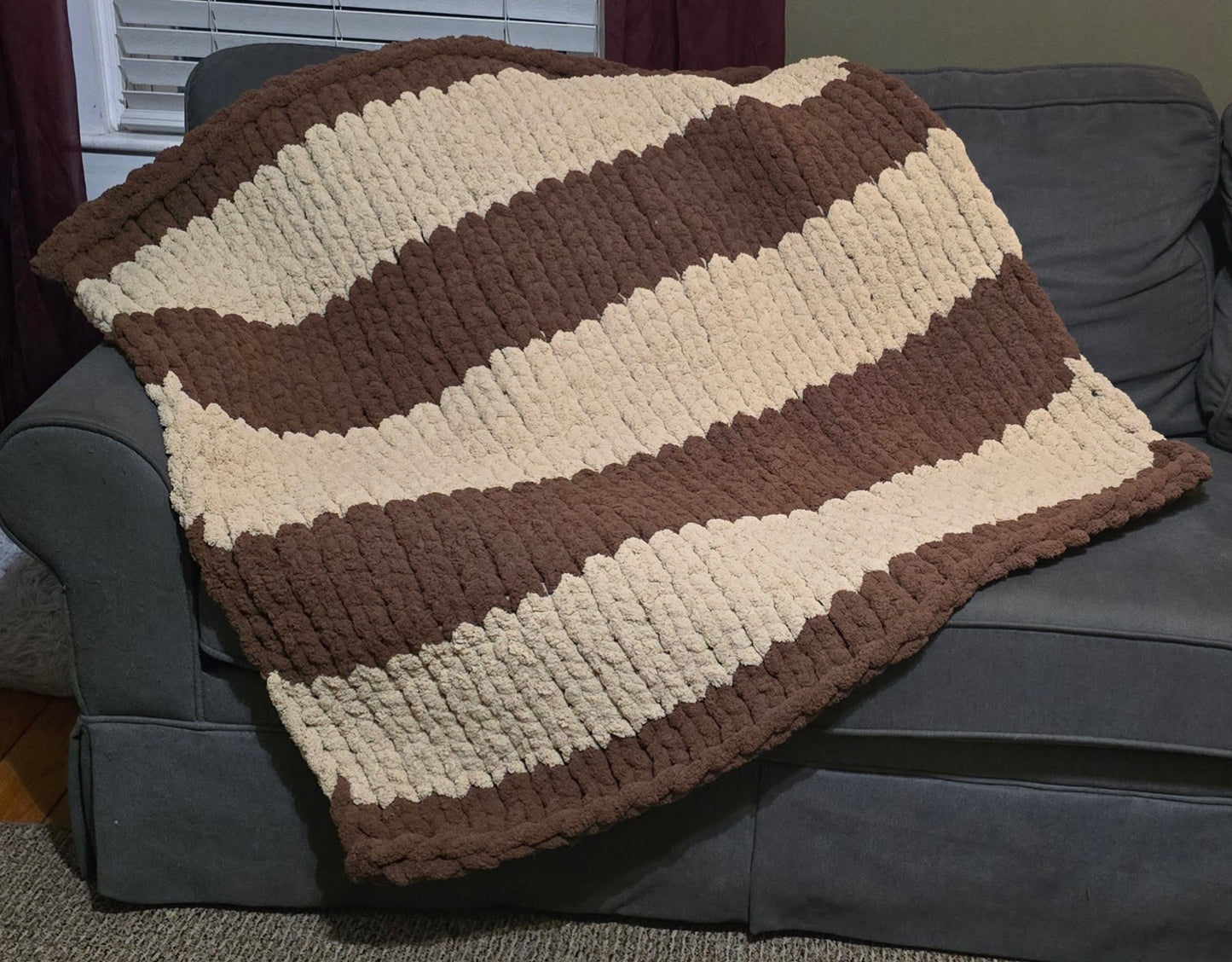 Handmade Chunky Chenille Throw Blanket – 40x50