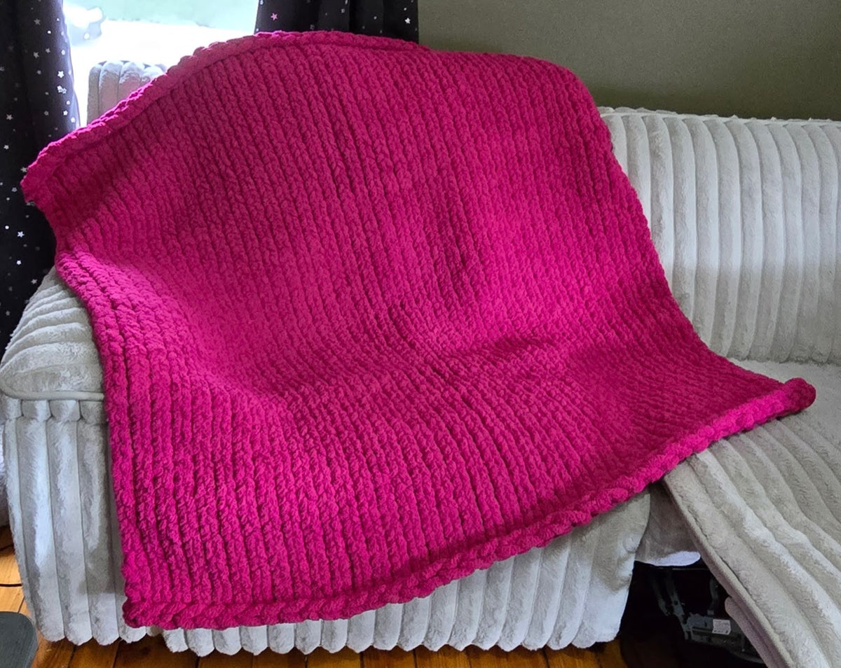 Handmade Chunky Chenille Blanket – 50x60